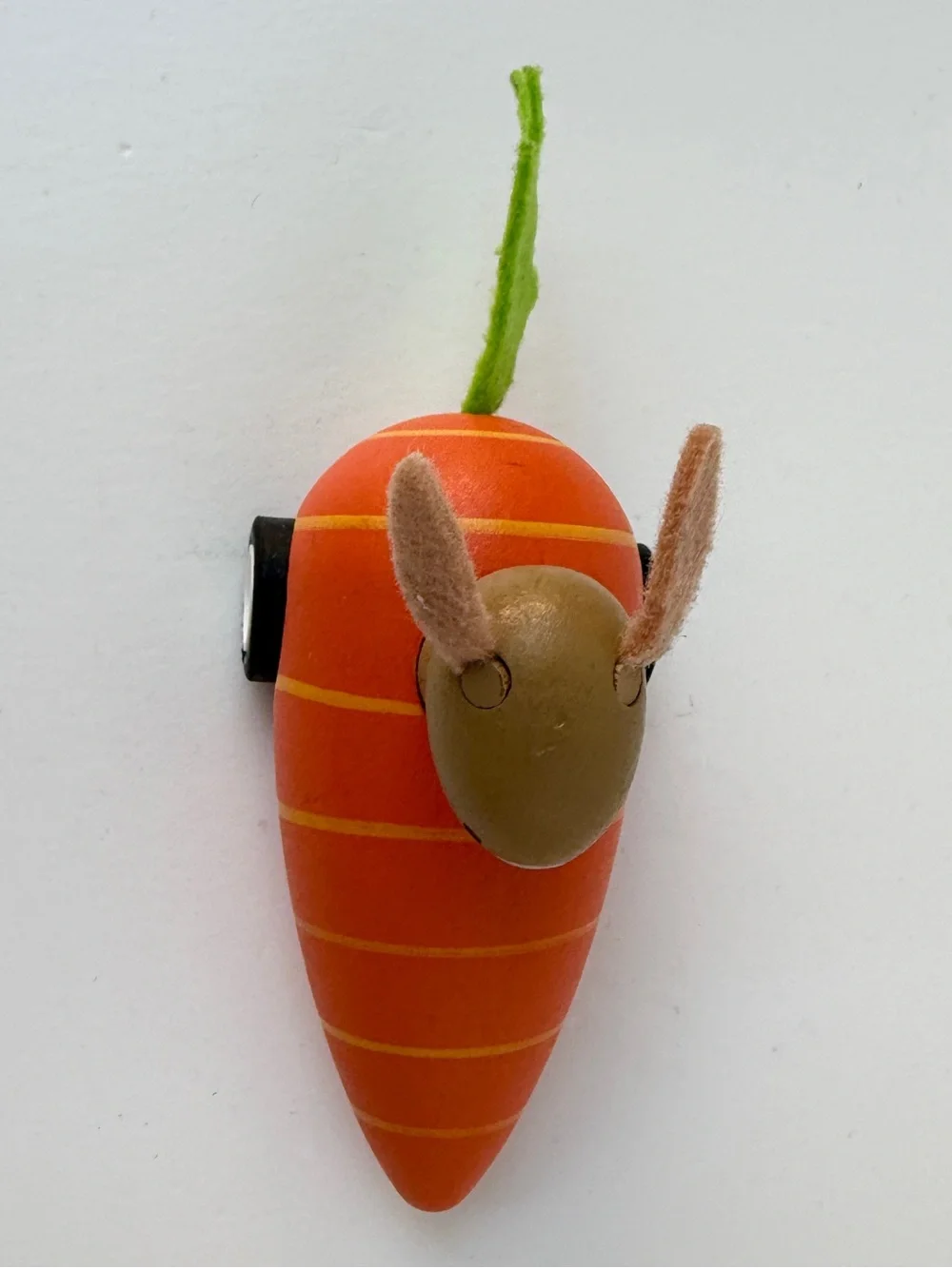 Wooden Toy Bunny Wind-up Carrot Car